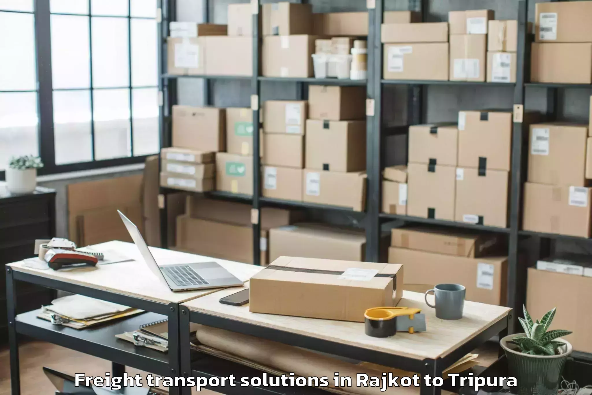 Reliable Rajkot to Gournagar Freight Transport Solutions